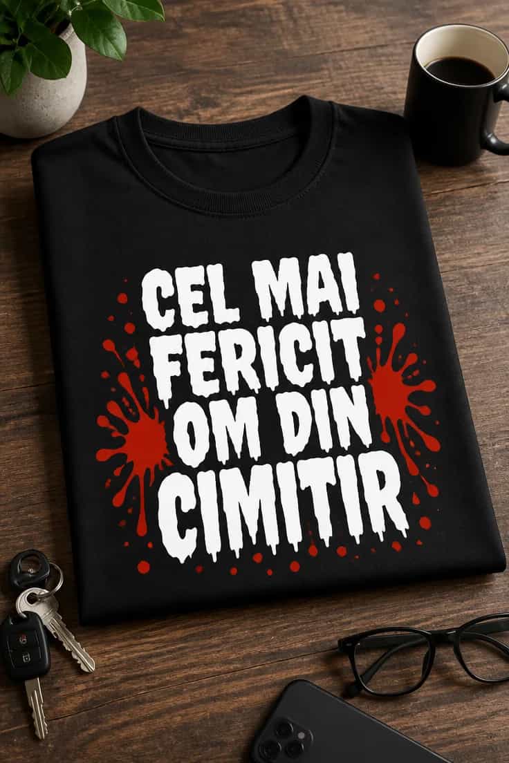 Tricou cu un motiv horror – Cel Mai fericit om Din cimitir