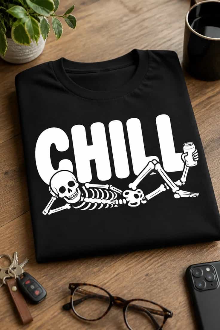 Tricou cu un motiv chill