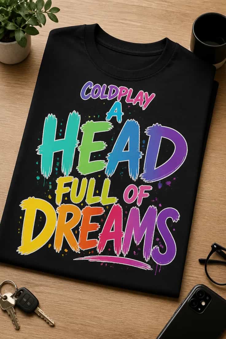 Tricou pentru fanul Coldplay a head full of dreams