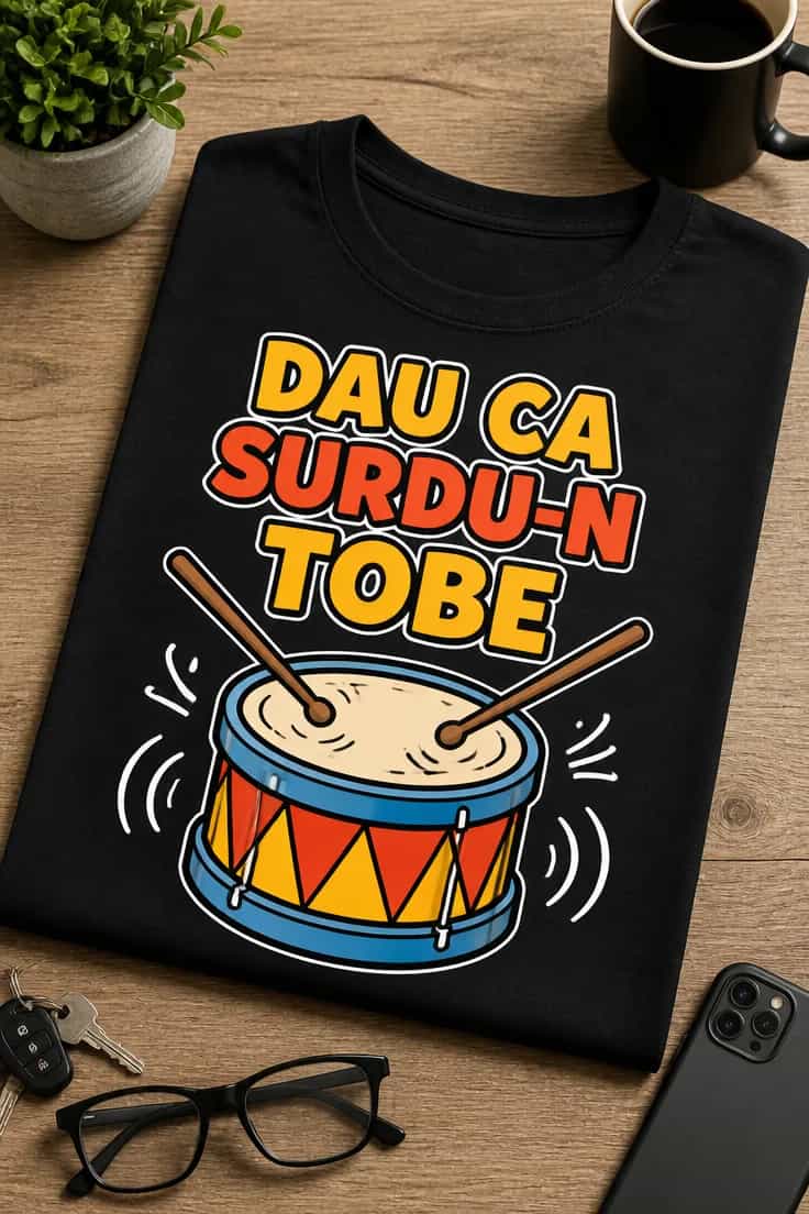 Tricou pentru petrecărețului gălăgios – Dau Ca surdu-n tobe