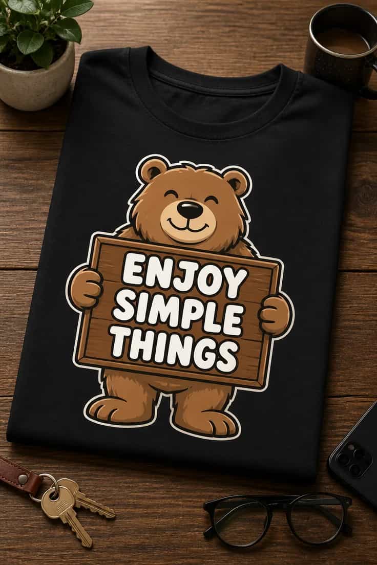Tricou cu un motiv simplu – Enjoy simple things