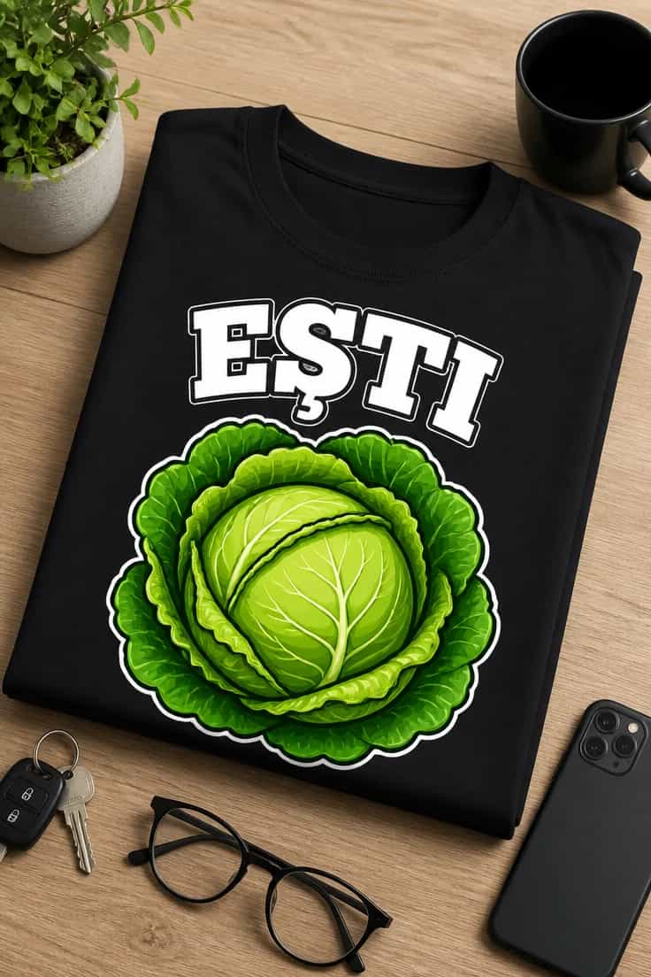 Tricou cu un motiv scurt – Ești