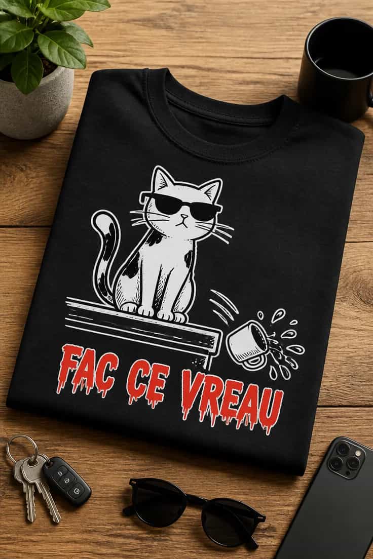Tricou cu un motiv rebel – Fac Ce Vreau