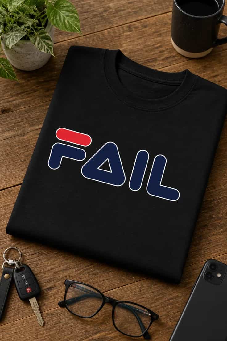 Tricou cu un motiv scurt – Fail