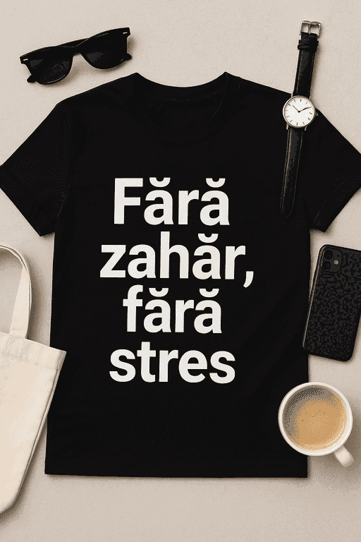 Fără zahăr, fără stres – Tricou relaxat