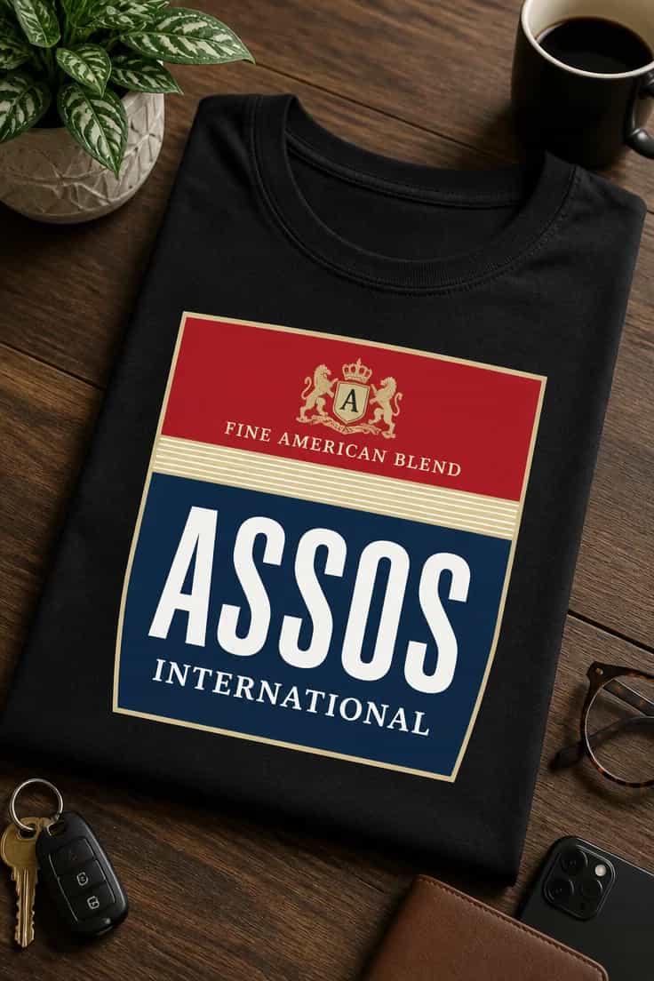 Tricou cu motiv retro Fine American Blend