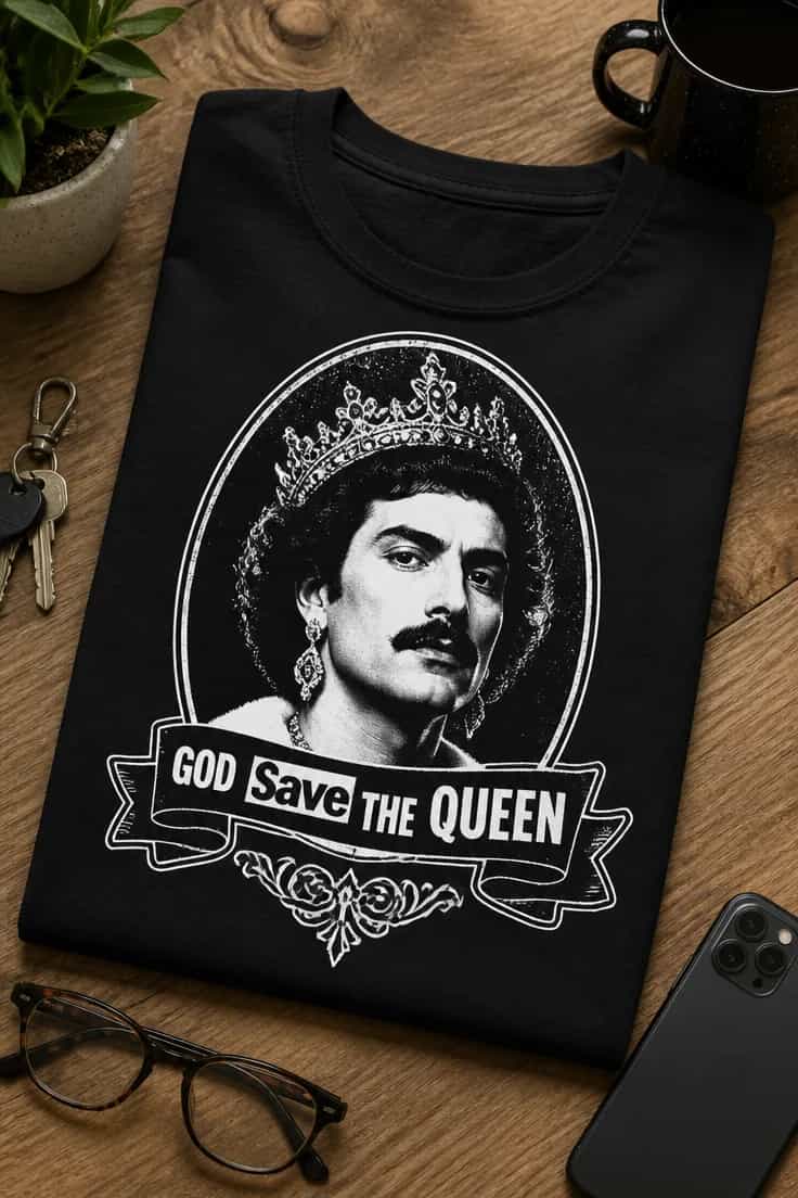 Tricou cu un motiv punk regal – God Save The Queen