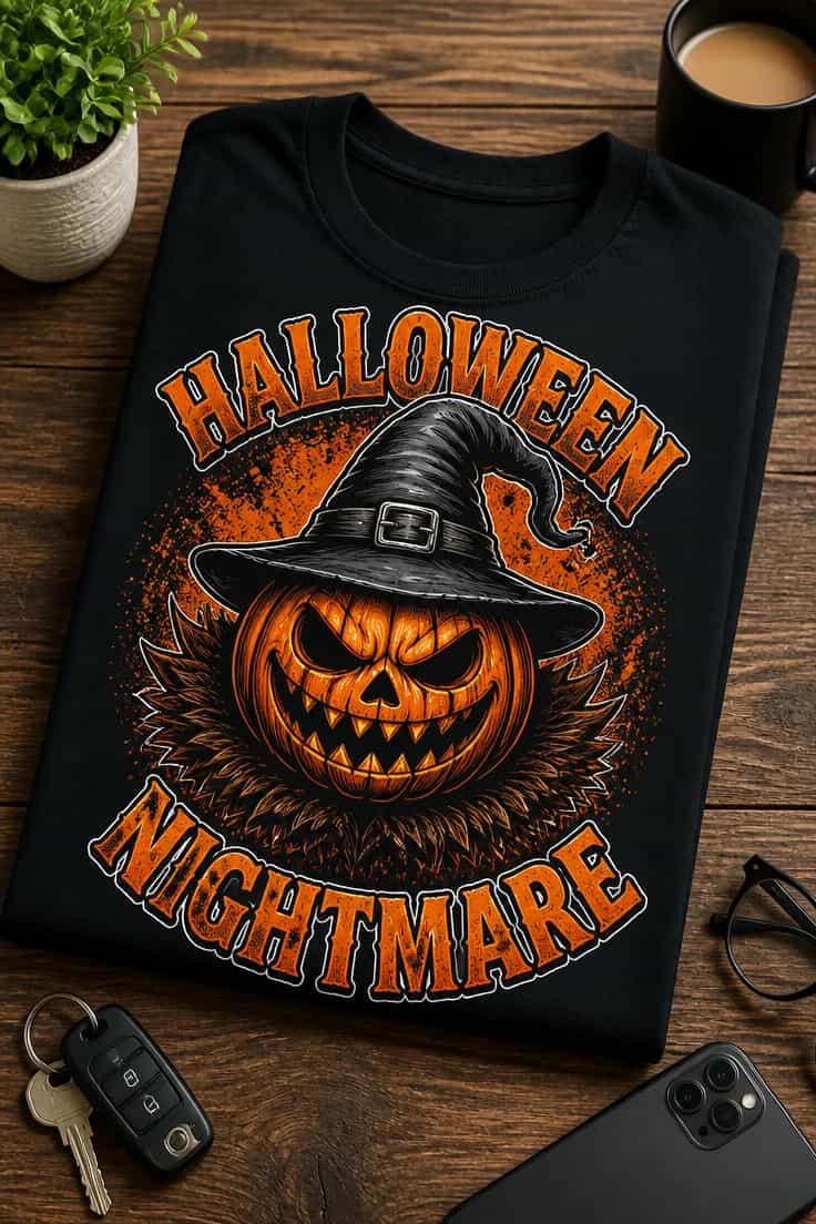 Tricou cu un motiv Halloween – Halloween nightmare
