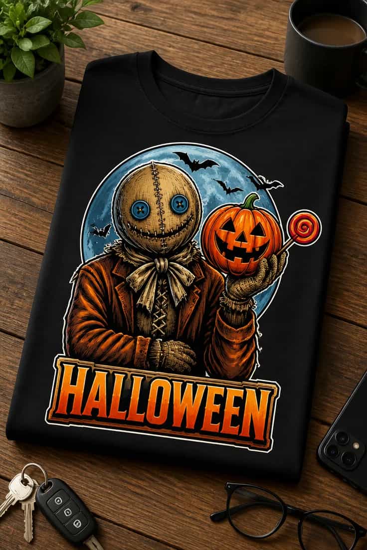 Tricou cu un motiv Halloween
