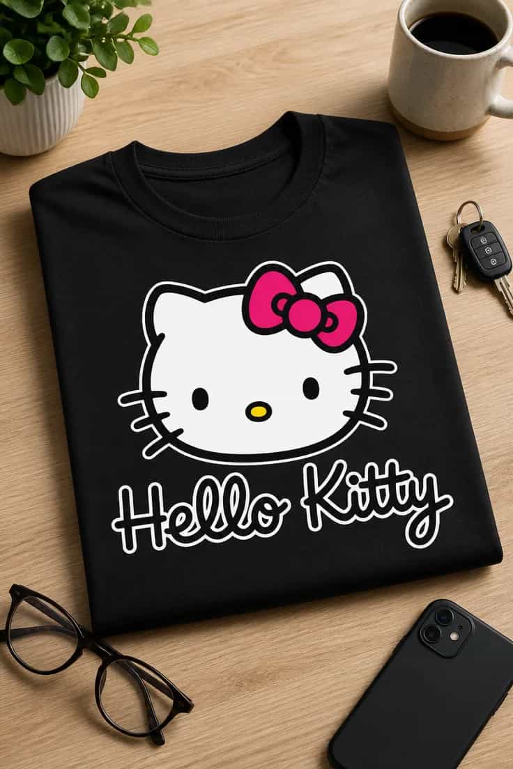 Tricou cu un motiv Hello Kitty