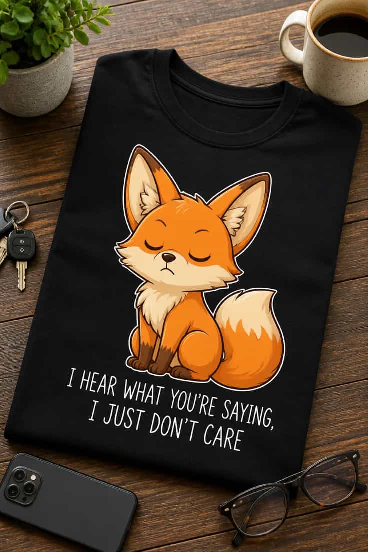 Tricou cu mesaj nepăsător – aud, dar nu-mi pasă