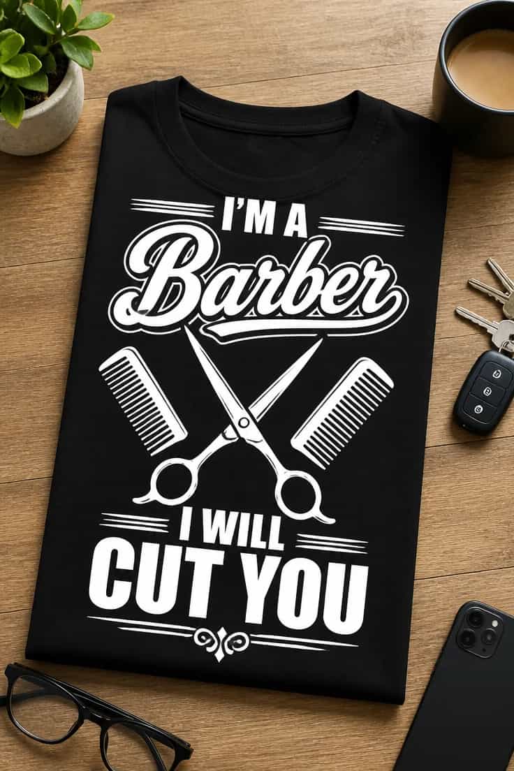Tricou pentru frizer – I'm A Barber I Will cut You