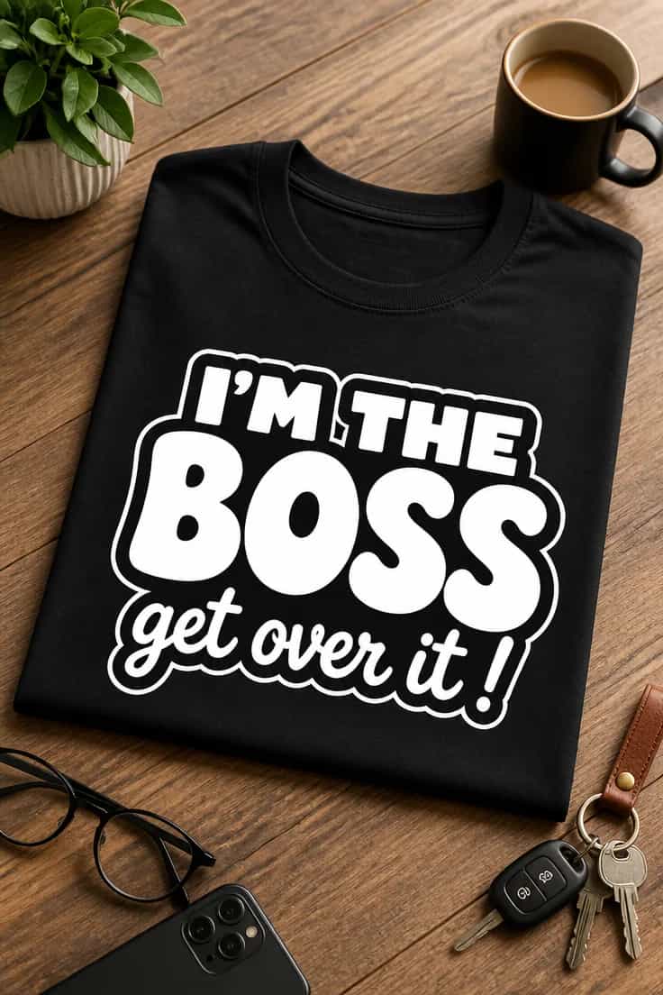 Tricou pentru șefă – I'm THE BOSS get over it !