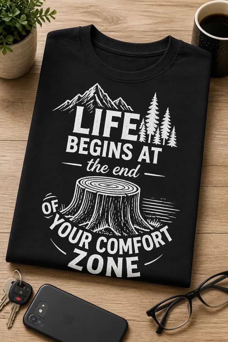 Tricou aventurierului – Viața începe la limita confortului