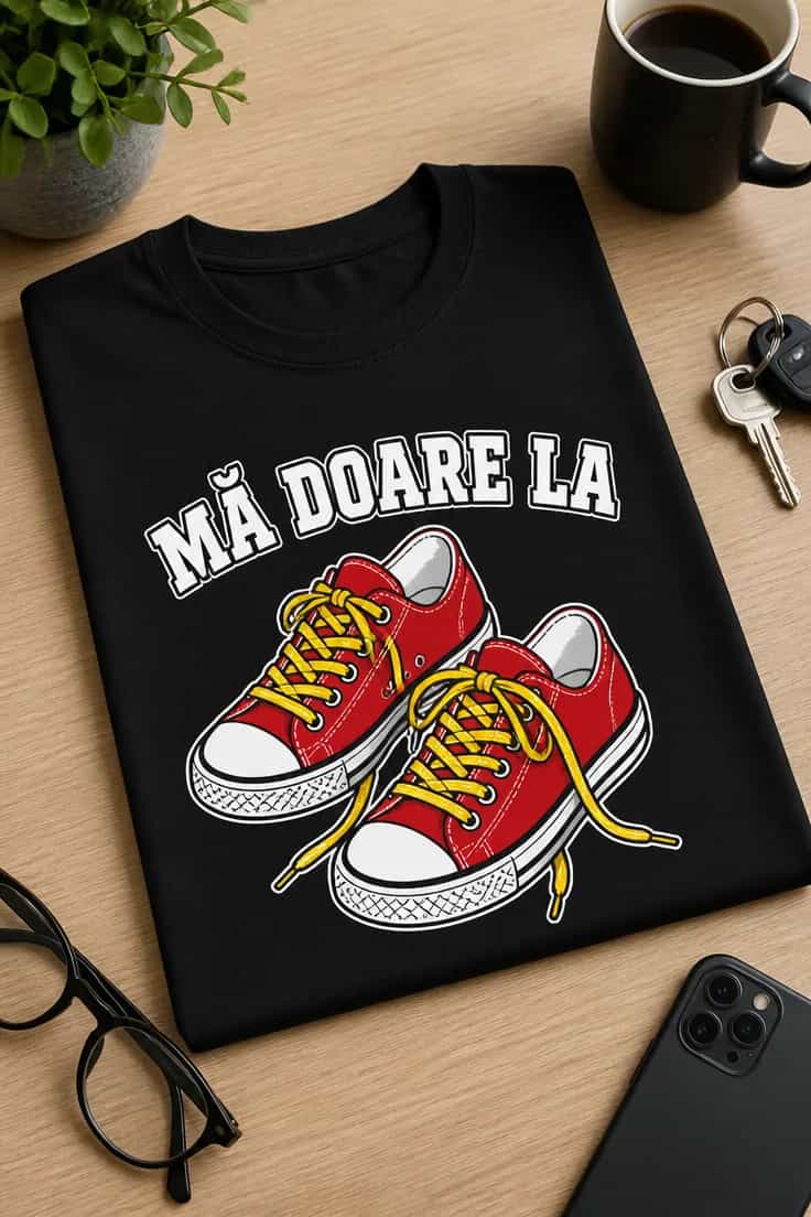 Tricou cu un motiv scurt – Mă Doare La