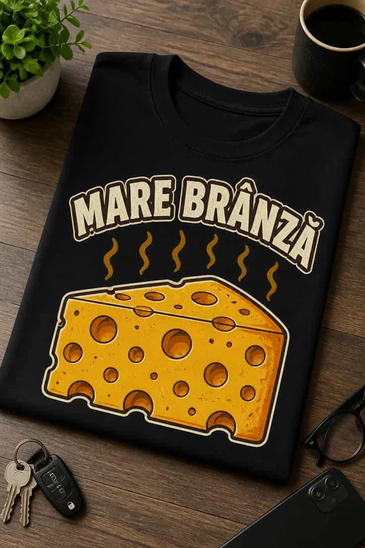 Tricou cu un motiv amuzant – Mare Brânză