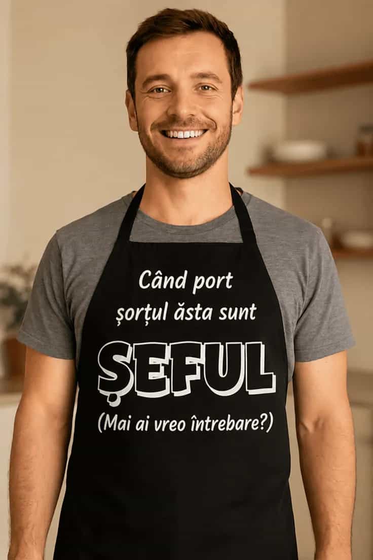Șorț amuzant Șef când gătesc – Când port