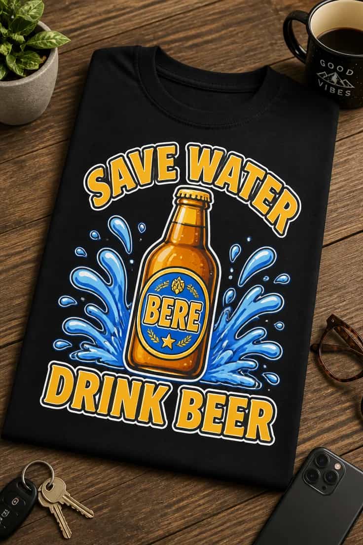 Tricou pentru iubitorul de bere – Save Water bere drink Beer
