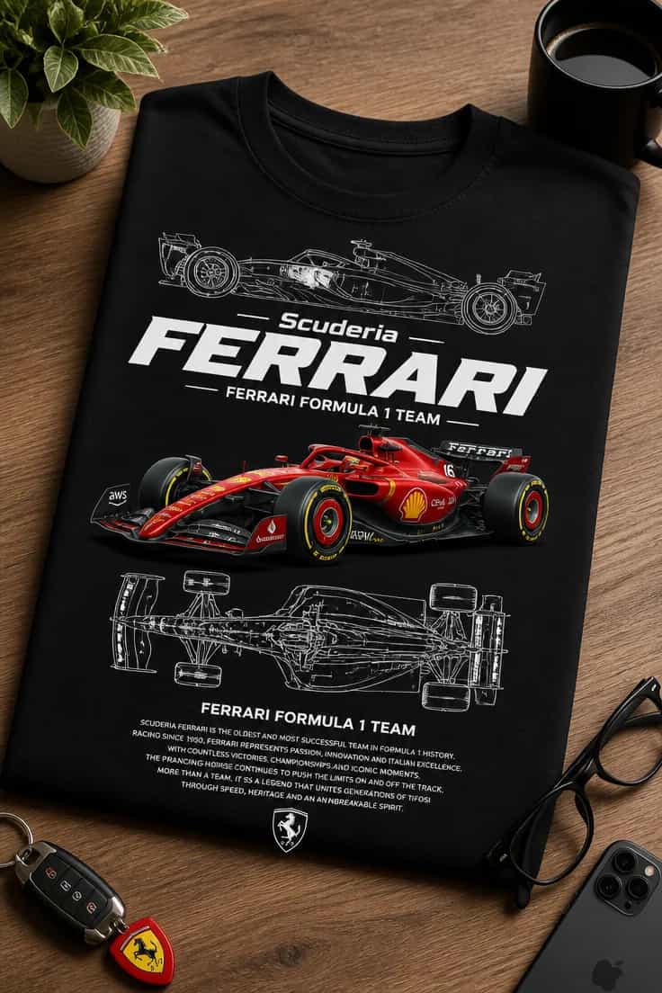 Tricou pentru fanului Ferrari Formula 1