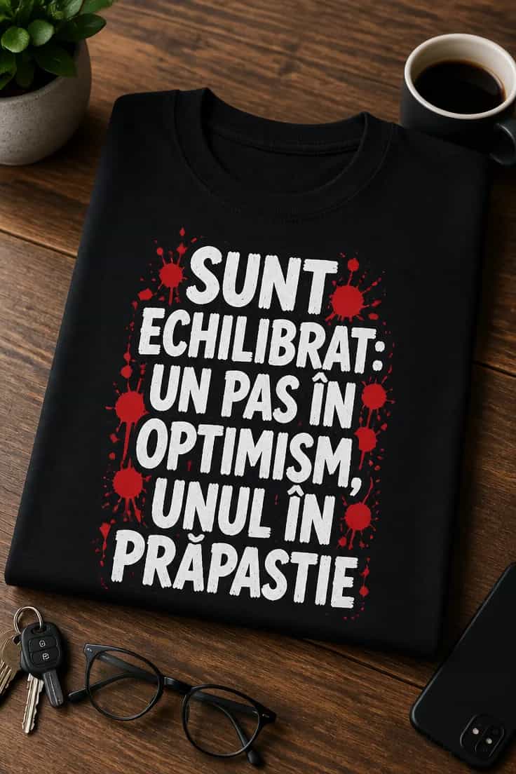 Tricou sarcastic – echilibru între optimism și prăpastie