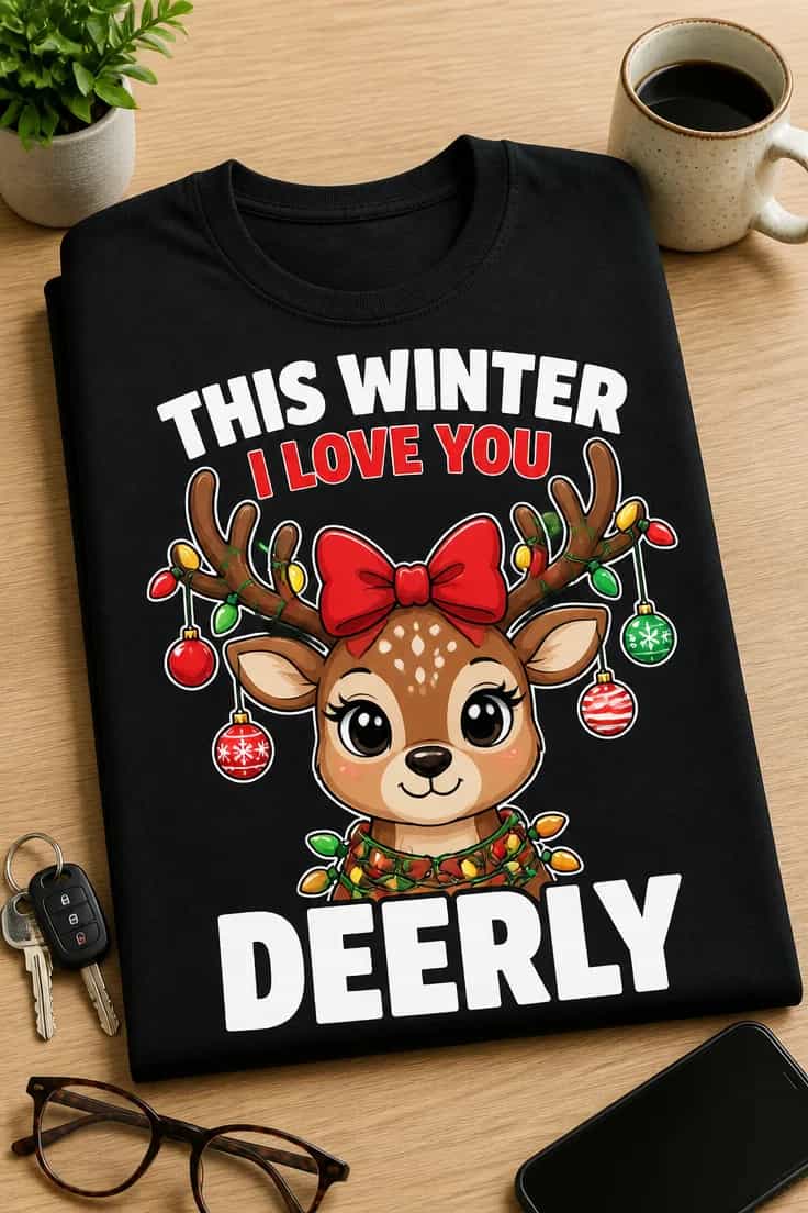 Tricou pentru îndrăgostiți – This Winter i Love You deerly