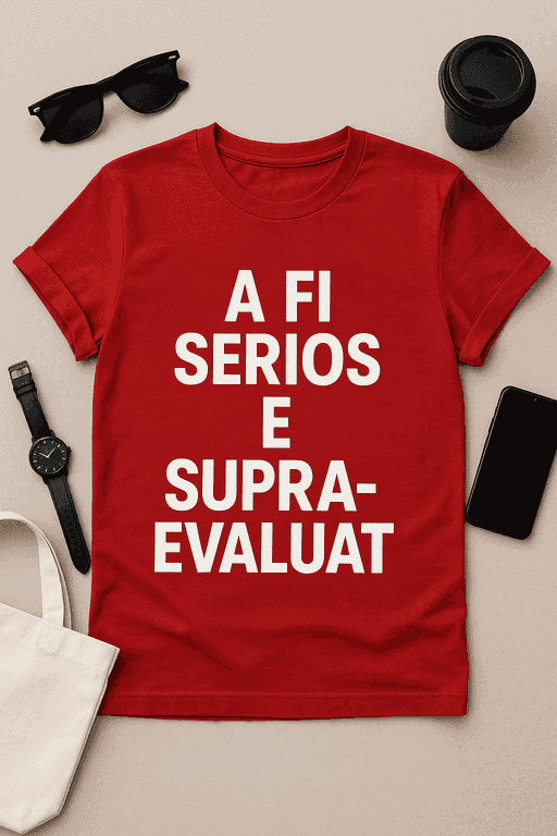 Tricou A fi serios e supraevaluat