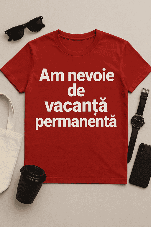 Tricou Am Nevoie de Vacanță Permanentă