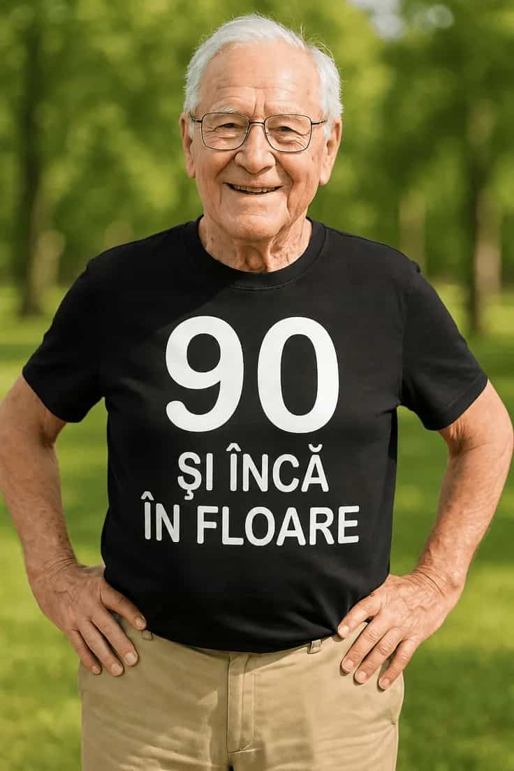 Tricou amuzant 90 încă în floare