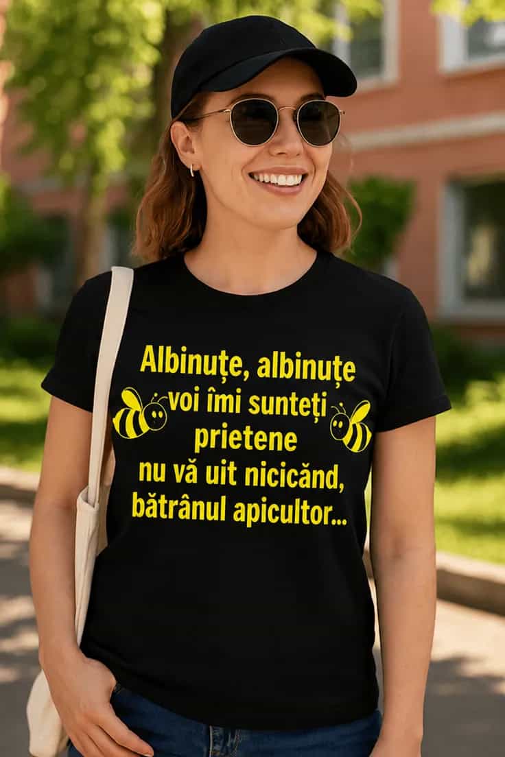 Tricou amuzant Albinuțe și apicultor