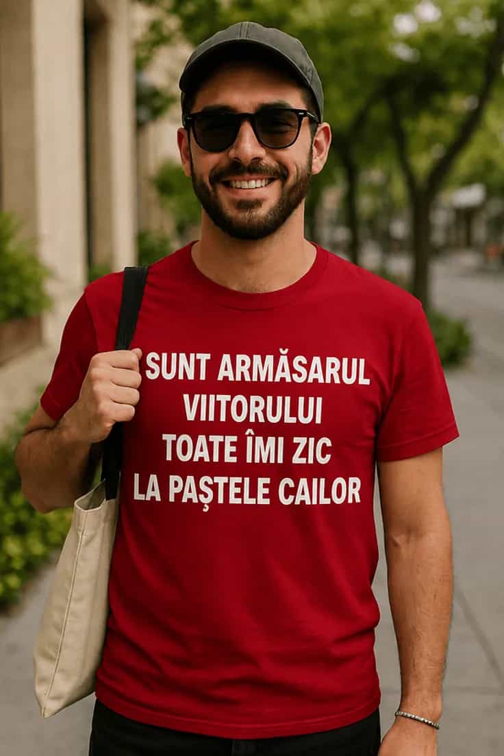 Tricou amuzant Armăsarul viitorului - SUNT ARMĂSARUL