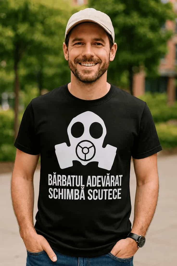 Tricou amuzant Bărbat adevărat schimbă scutece