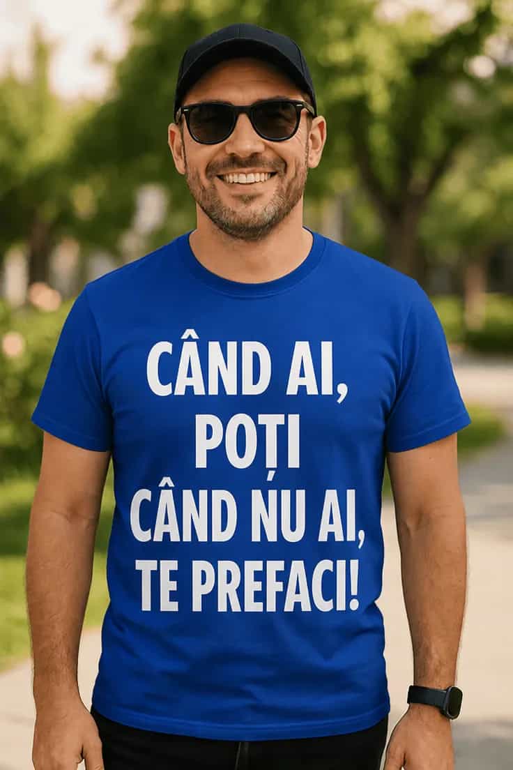 Tricou amuzant Când nu ai te prefaci - CÂND AI,