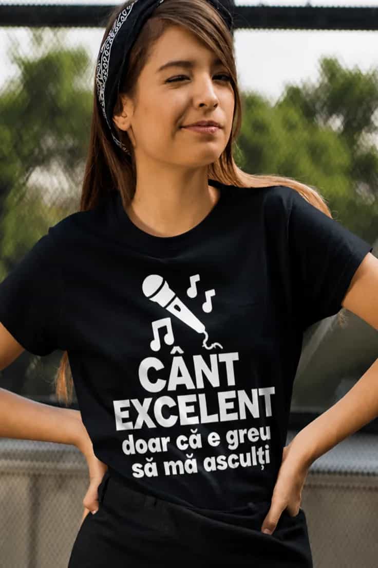 Tricou amuzant Cânt excelent greu de ascultat