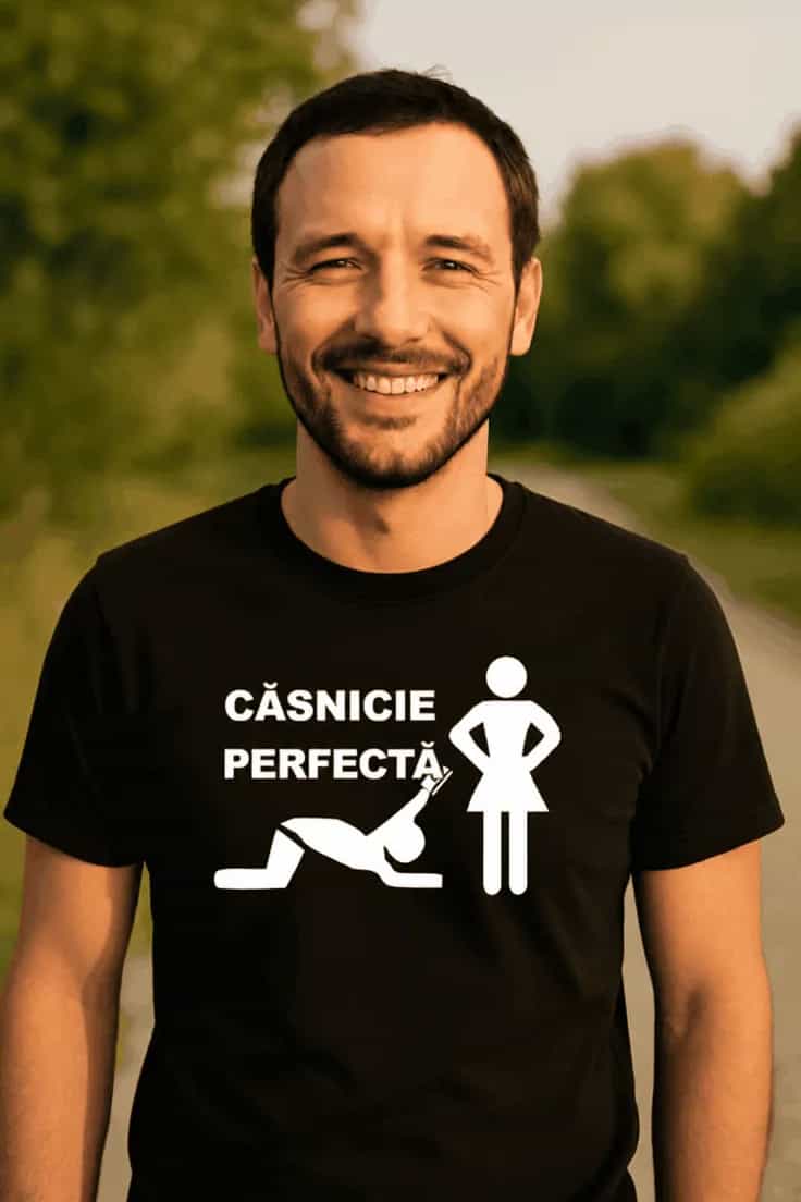Tricou amuzant Căsnicie perfectă - CĂSNICIE PERFECTĂ
