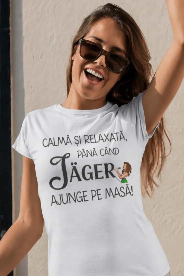 Tricou amuzant calmă până la Jäger – CALMĂ ȘI