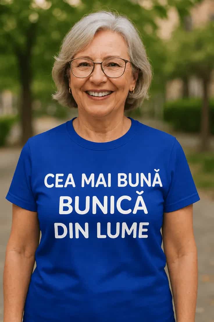 Tricou amuzant Cea mai bună bunică - DIN LUME