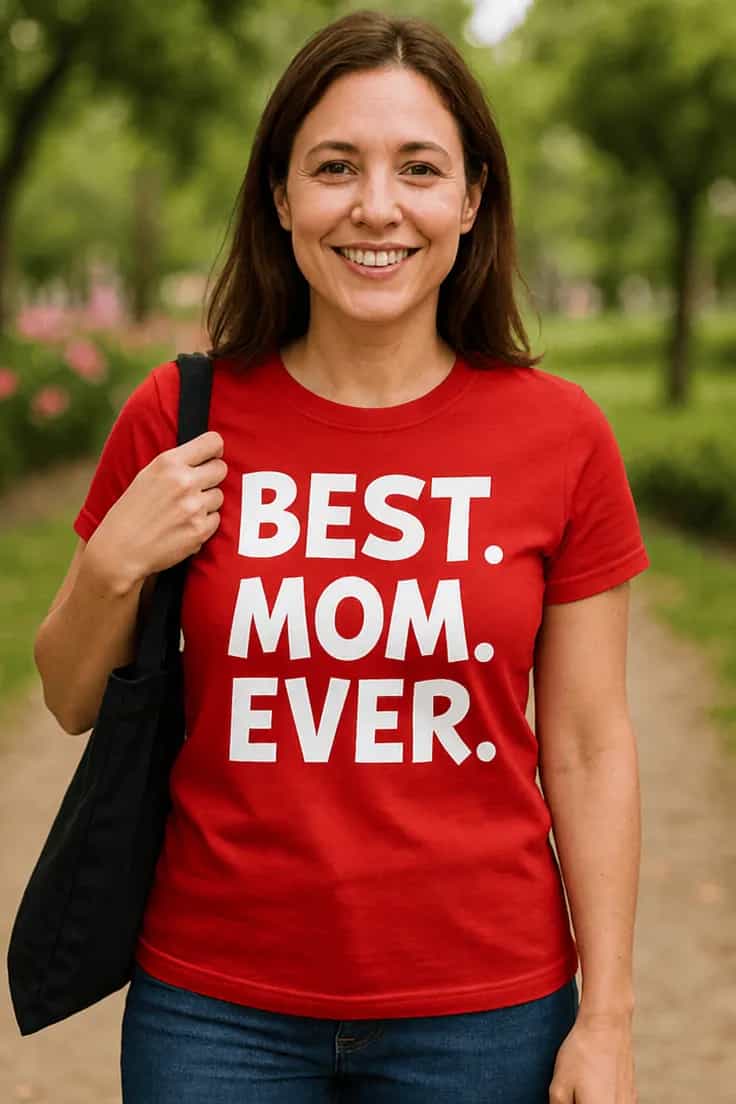 Tricou amuzant Cea mai bună mamă BEST. MOM. EVER.