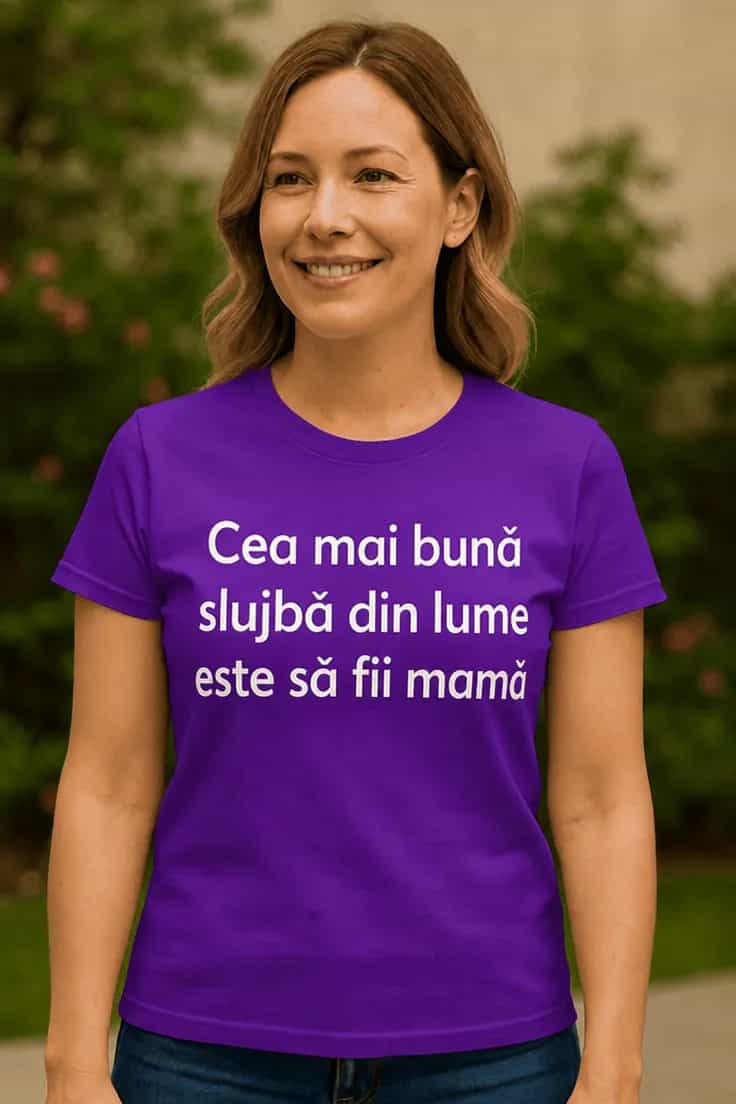 Tricou amuzant Cea mai bună slujbă mamă