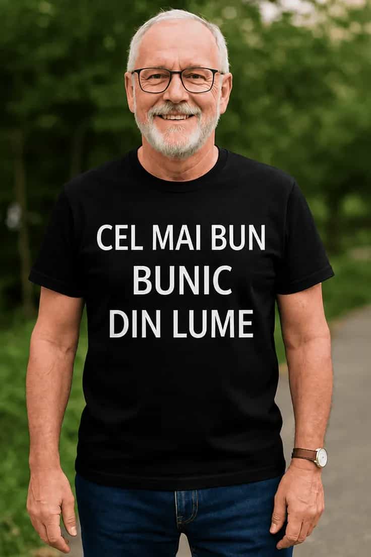 Tricou amuzant cel mai bun bunic din lume