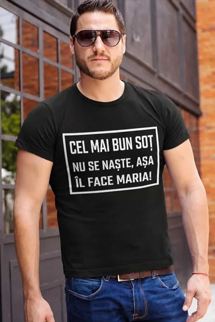 Tricou amuzant Cel mai bun soț cu nume personalizat