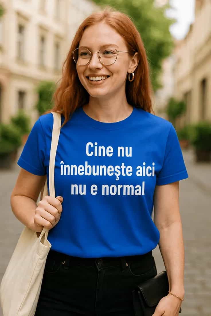Tricou amuzant Cine nu înnebunește aici