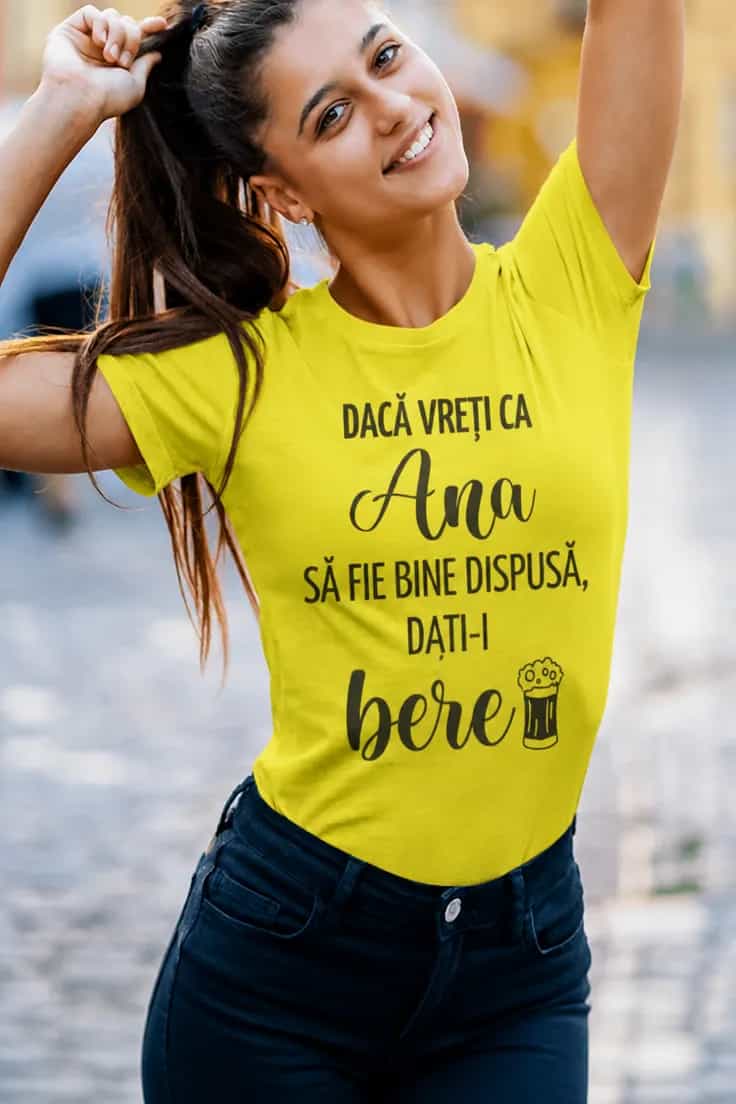 Tricou Dă-i bere DACĂ VREȚI CA nume la alegere SĂ FIE
