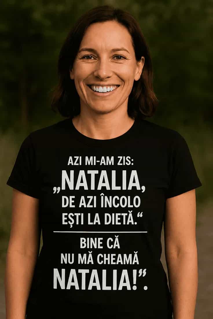 Tricou amuzant Dietă evitată cu nume personalizat