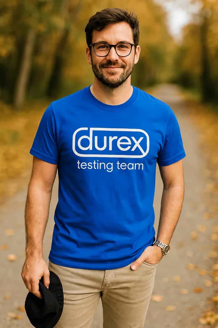 Tricou amuzant Echipa de testare Durex - (durex) testing