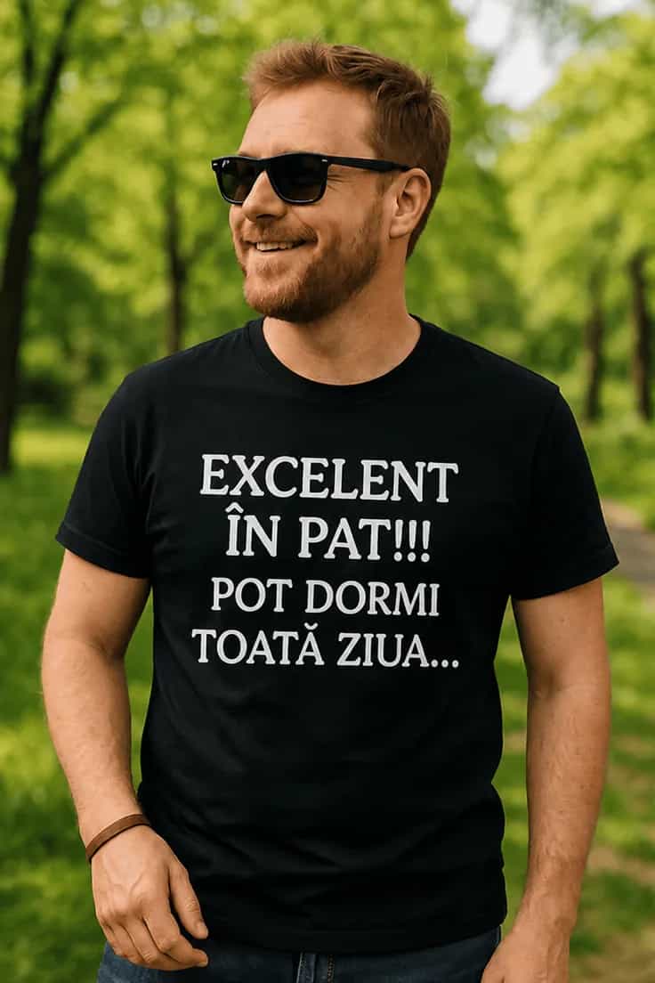 Tricou amuzant Excelent în pat - EXCELENT ÎN PAT!!!