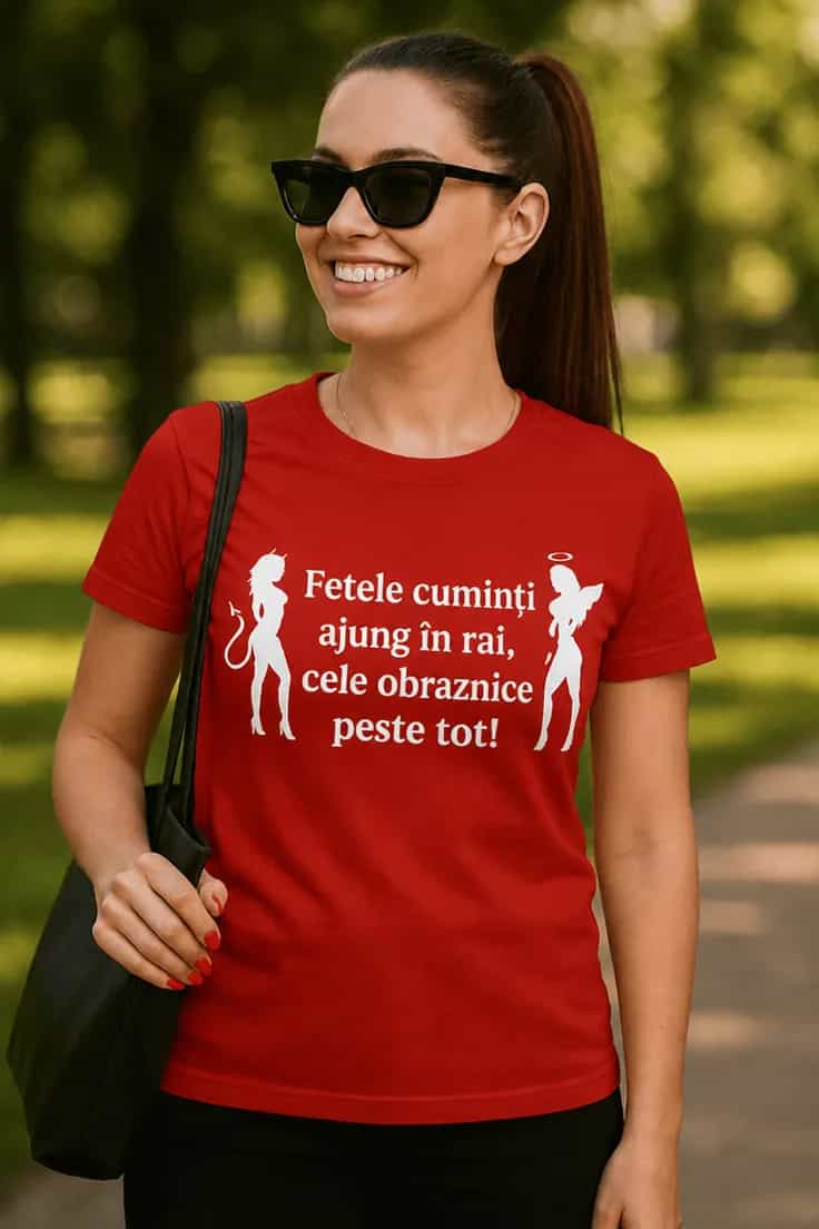 Tricou amuzant Fete cuminți și obraznice