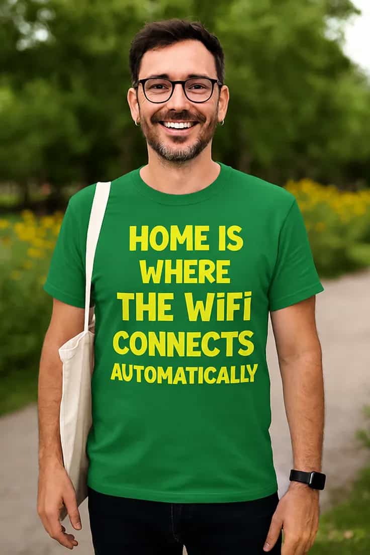 Tricou amuzant home wifi automat