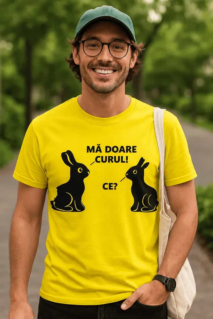 Tricou amuzant Iepurași de Paște obraznici