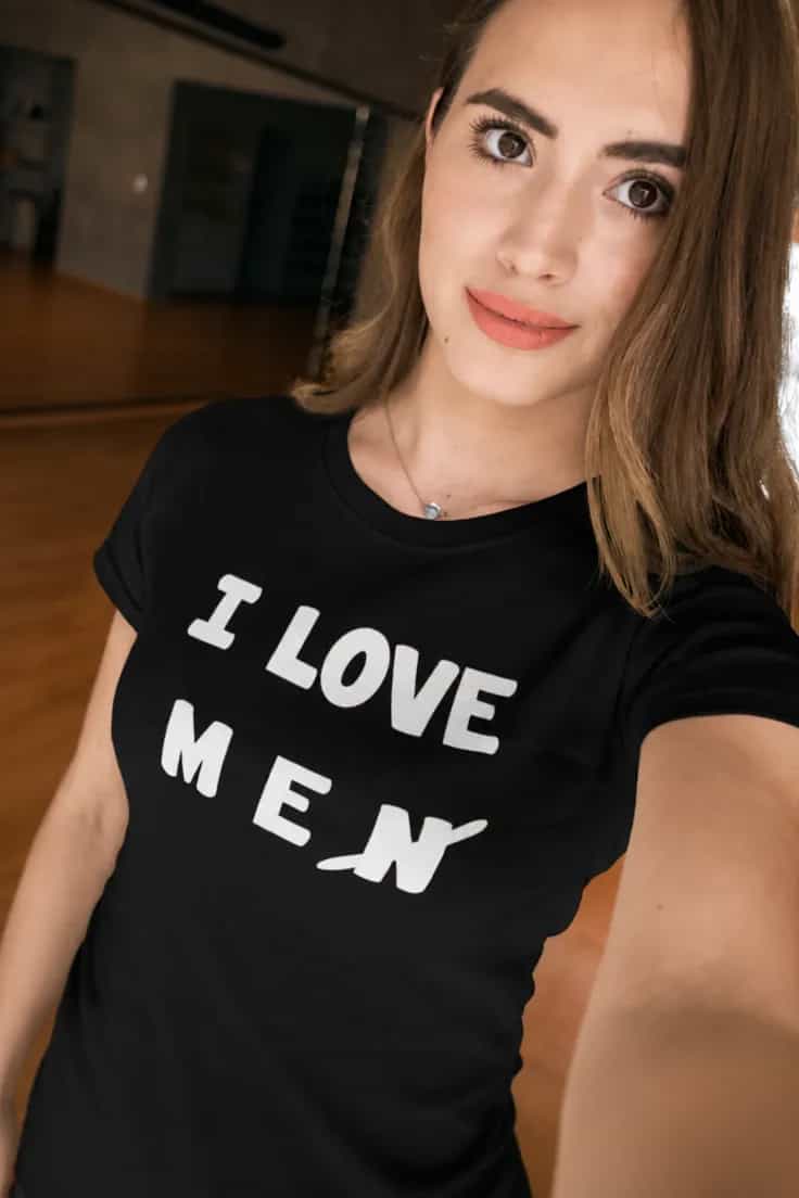 Tricou amuzant Iubesc bărbații – I LOVE MEN
