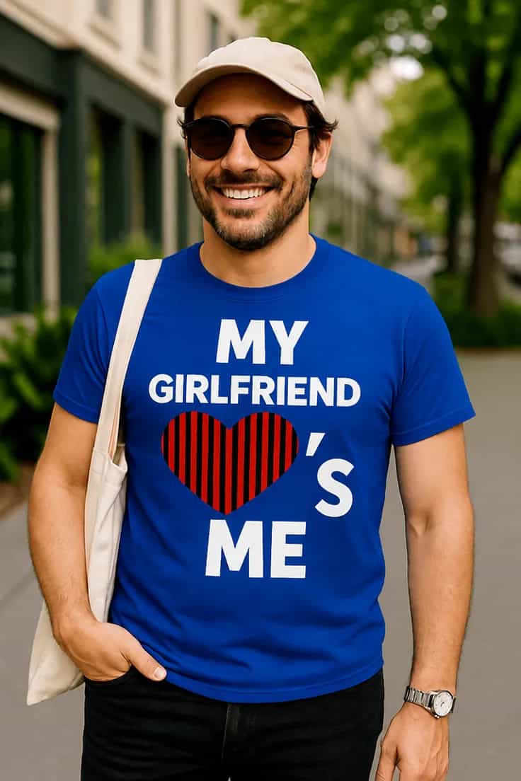 Tricou amuzant Iubita mea mă iubește - MY GIRLFRIEND ME S